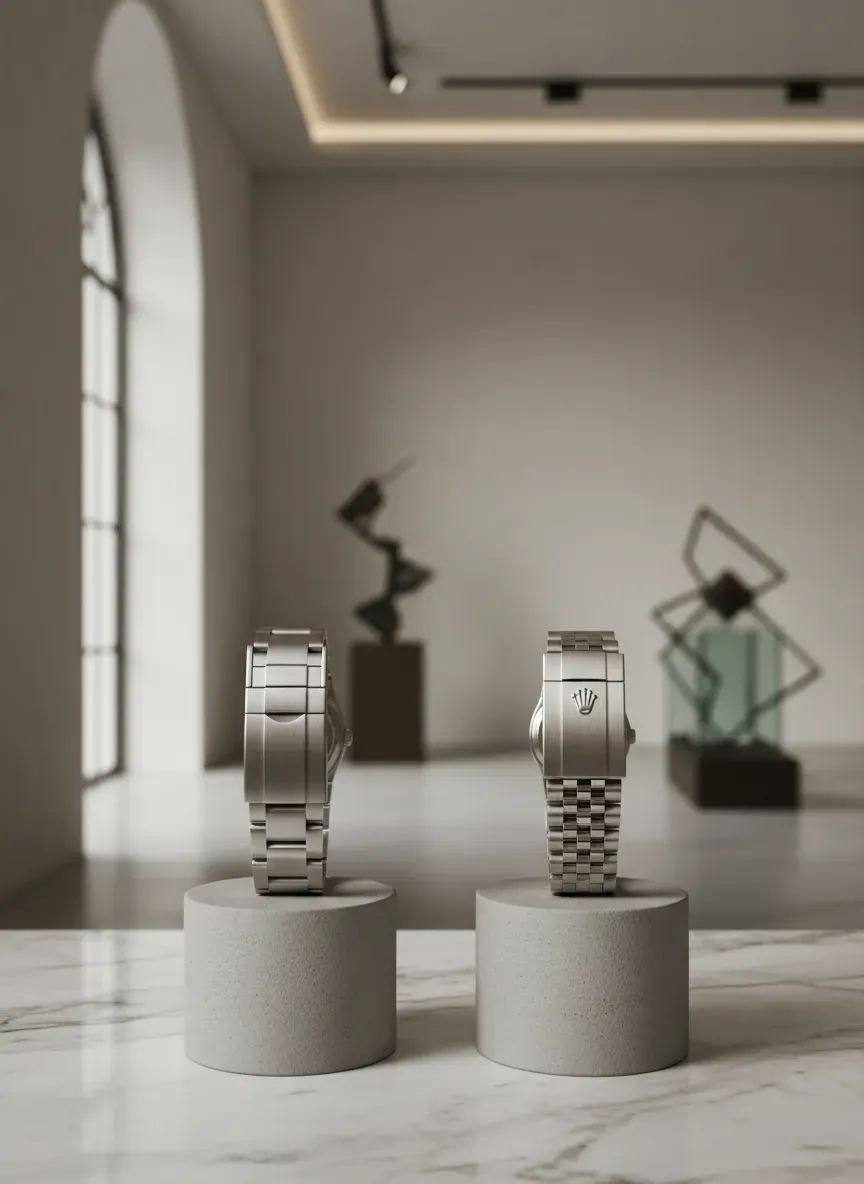 Comparison of the clasp mechanisms between the Oyster and Jubilee bracelets