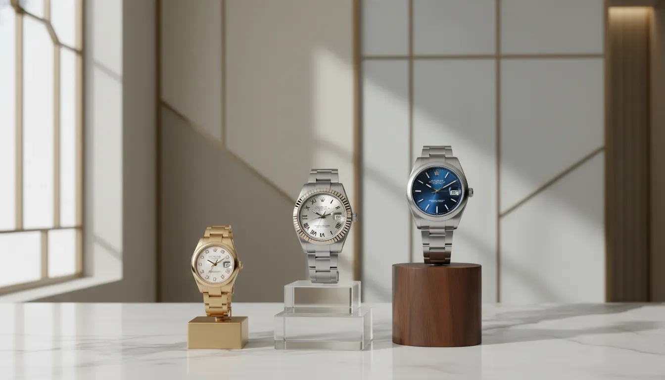 Comparison of sizes for rolex watches women